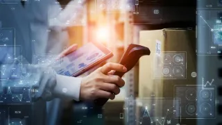 Person working in warehouse