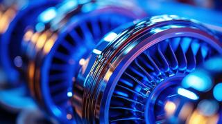 Background image of polished gears in a machine